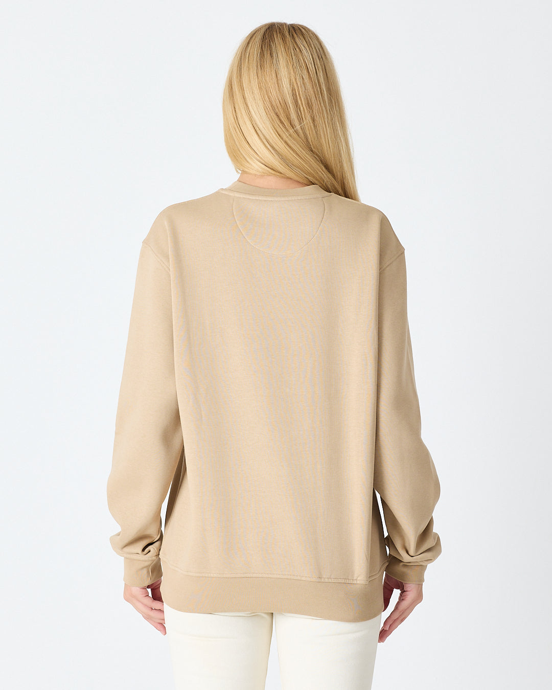Unisex Kum Beji Nakışlı Organik Pamuk Standart Kalıp Sweatshirt