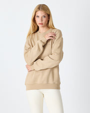 Unisex Kum Beji Nakışlı Organik Pamuk Standart Kalıp Sweatshirt