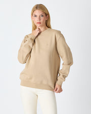 Unisex Kum Beji Nakışlı Organik Pamuk Standart Kalıp Sweatshirt
