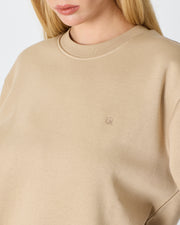 Unisex Kum Beji Nakışlı Organik Pamuk Standart Kalıp Sweatshirt