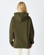 Unisex White Logo Organic Cotton Standard Fit Hoodie -1031225