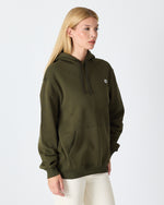 Unisex White Logo Organic Cotton Standard Fit Hoodie -1031225