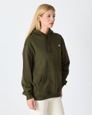 Unisex White Logo Organic Cotton Standard Fit Hoodie -1031225