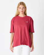 Unisex White Appliqué Logo Detail Oversize Organic Cotton T-Shirt -10305R16