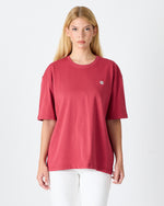 Unisex White Appliqué Logo Detail Oversize Organic Cotton T-Shirt -10305R16