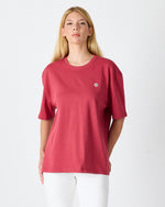 Unisex White Appliqué Logo Detail Oversize Organic Cotton T-Shirt -10305R16