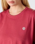 Unisex White Appliqué Logo Detail Oversize Organic Cotton T-Shirt -10305R16