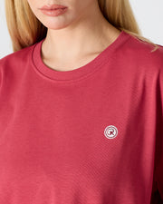 Unisex White Appliqué Logo Detail Oversize Organic Cotton T-Shirt -10305R16