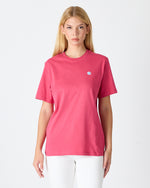 Unisex White Applique Logo Organic Cotton Standard Fit Crew Neck T-shirt-10302C17