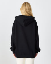 Unisex Silver Embroidered Hooded Organic Cotton Oversize Sweatshirt-1011403