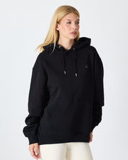 Unisex Silver Embroidered Hooded Organic Cotton Oversize Sweatshirt-1011403