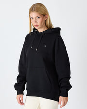 Unisex Silver Embroidered Hooded Organic Cotton Oversize Sweatshirt-1011403