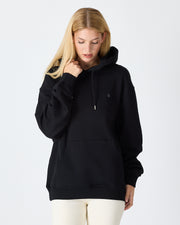 Unisex Silver Embroidered Hooded Organic Cotton Oversize Sweatshirt-1011403