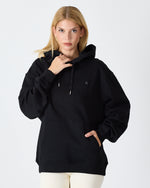 Unisex Silver Embroidered Hooded Organic Cotton Oversize Sweatshirt-1011403
