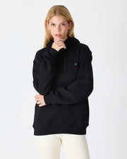 Unisex Green Embroidered Standard Fit Organic Cotton Hoodie -1021203