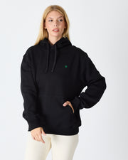 Unisex Green Embroidered Standard Fit Organic Cotton Hoodie -1021203