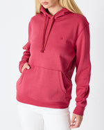 Unisex Bordo Nakışlı Kapüşonlu Organik Pamuk Recycled Polyester Standart Kalıp Sweatshirt