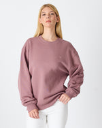 Unisex Gül Kurusu Nakışlı Bisiklet Yaka Organik Pamuk Oversize Sweatshirt