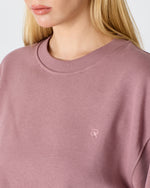 Unisex Gül Kurusu Nakışlı Bisiklet Yaka Organik Pamuk Oversize Sweatshirt