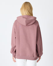 Unisex Gül Kurusu Nakışlı Kapüşonlu Organik Pamuk Oversize Sweatshirt