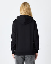 Unisex Silver Embroidered Hooded Organic Cotton Recycled Polyester Standard Fit Sweatshirt-1011003