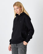 Unisex Silver Embroidered Hooded Organic Cotton Recycled Polyester Standard Fit Sweatshirt-1011003