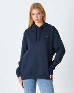 Unisex Yellow Embroidered Organic Cotton Hooded Standard Fit Sweatshirt-1021204