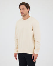 Unisex Ekru Nakışlı Standart Kalıp Organik Pamuk & Geri Dönüştürülmüş Polyester Sweatshirt
