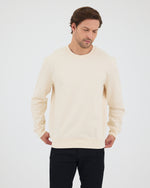 Unisex Ekru Nakışlı Standart Kalıp Organik Pamuk & Geri Dönüştürülmüş Polyester Sweatshirt
