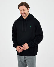 Unisex Green Embroidered Standard Fit Organic Cotton Hoodie -1021203