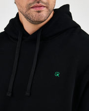 Unisex Green Embroidered Standard Fit Organic Cotton Hoodie -1021203