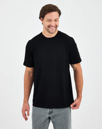 Unisex Siyah Nakışlı Standart Kalıp BCI Sertifikalı Pamuklu T-Shirt