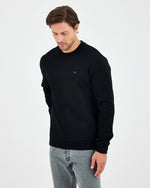 Unisex Siyah Gümüş Nakış Standart Kalıp Organik Pamuklu Sweatshirt