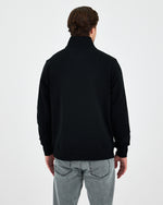 Unisex White Applique Logo Organic Cotton Standard Fit Half-Zip Sweatshirt - 1031603