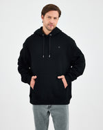 Unisex Silver Embroidered Hooded Organic Cotton Oversize Sweatshirt-1011403