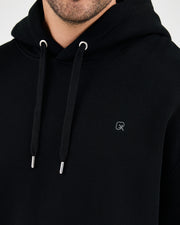 Unisex Silver Embroidered Hooded Organic Cotton Oversize Sweatshirt-1011403