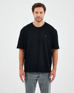 Unisex Silver Embroidered Oversized Crew Neck Organic Cotton T-Shirt-1010503