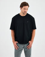 Unisex Silver Embroidered Oversized Crew Neck Organic Cotton T-Shirt-1010503