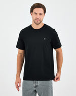Unisex Siyah Beyaz Nakışlı Standart Kalıp Bisiklet Yaka Organik Pamuklu T-Shirt