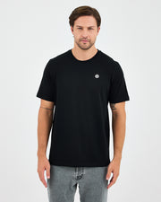 Unisex White Appliqué Logo Organic Cotton Standard Fit Crew Neck T-shirt-10302R03