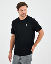 Unisex White Appliqué Logo Organic Cotton Standard Fit Crew Neck T-shirt-10302R03