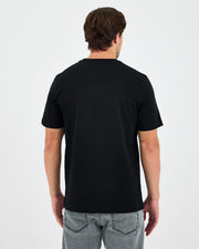 Unisex White Appliqué Logo Organic Cotton Standard Fit Crew Neck T-shirt-10302R03