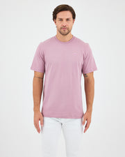 Unisex Lilac Contrast Appliqué Logo Detail Standard Fit Organic Cotton T-Shirt - 10302C14