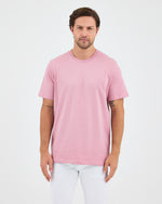 Unisex Lila Pembe Nakış Standart Kalıp Bisiklet Yaka Organik Pamuk T-Shirt