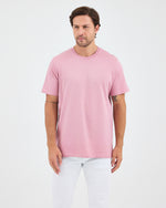 Unisex Lila Pembe Nakış Standart Kalıp Bisiklet Yaka Organik Pamuk T-Shirt