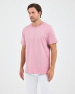 Unisex Lila Pembe Nakış Standart Kalıp Bisiklet Yaka Organik Pamuk T-Shirt