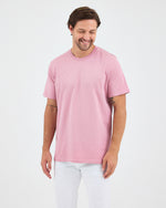 Unisex Lila Pembe Nakış Standart Kalıp Bisiklet Yaka Organik Pamuk T-Shirt