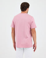 Unisex Lila Pembe Nakış Standart Kalıp Bisiklet Yaka Organik Pamuk T-Shirt