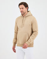 Unisex Bej Nakışlı Kapüşonlu Organik Pamuk Recycled Polyester Standart Kalıp Sweatshirt