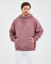 Unisex Gül Kurusu Nakışlı Kapüşonlu Organik Pamuk Oversize Sweatshirt
